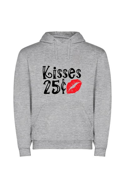 iLovePrints Spellbinding Monochrome Love Φούτερ με κουκούλα σε χρώμα Γκρι