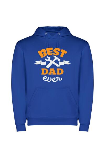 iLovePrints Dad Energy Supreme Φούτερ με κουκούλα σε χρώμα Μπλε