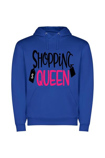 iLovePrints Fancy Fashion Emporium Φούτερ με κουκούλα σε χρώμα Μπλε