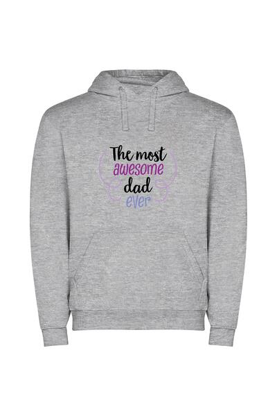 iLovePrints Dad Bod: Ultimate Awesomeness Φούτερ με κουκούλα σε χρώμα Γκρι