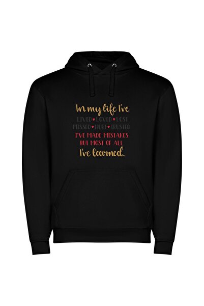 iLovePrints Embracing Life's Many Levels Φούτερ με κουκούλα σε χρώμα Μαύρο