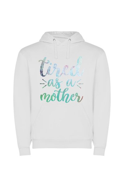 iLovePrints Blissfully Maternal: Tired Yet Content Φούτερ με κουκούλα σε χρώμ...