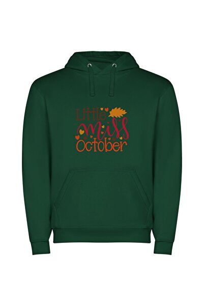iLovePrints Fanciful October Memories Φούτερ με κουκούλα σε χρώμα Πράσινο