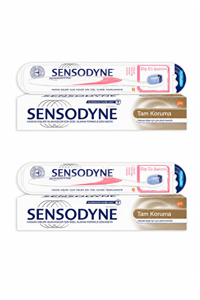 Sensodyne معجون أسنان للحماية الكاملة 75 مل + فرشاة للعناية باللثة ناعمة × 2 ...