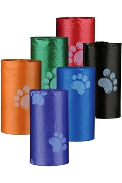 Ufak Tefek Şeyler Pack of 4 Colorful Cat and Dog Poop Bags, Odor-Blocking Walking Waste Bags