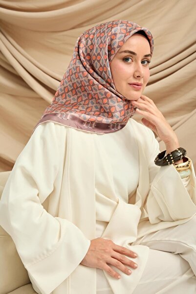 Silk Home وشاح تيفيل الحريري 11481- 37 نمط هندسي أرجواني