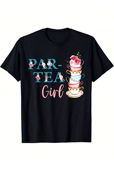 135 Men'S Par-Tea Girl 2nd Teapot Cup Graphic T-Shirt| Funny Tea Theme With P...