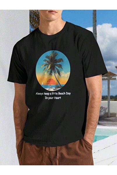 135 Life Is Really Good Palm Tree Summer Beach Vacation Premium Style 3 T-Shi...