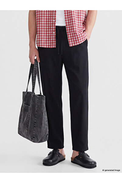 LC Waikiki Peak New Season Black Relax Fit Men's Trousers