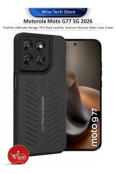 Wtech Motorola Moto G77 5G 2026 Fashion Ultimate Design TPU Back Leather Text...