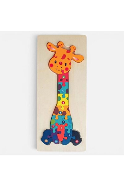 Jumbo Cartonaș din lemn 30 x 13 Girafă 12 bucăți SIGMA TOY