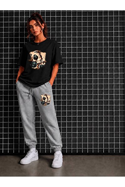 CLOTHES33 T-Shirt Tracksuit 2-Piece Combination Thin Summer Sweat-Absorbing Z...