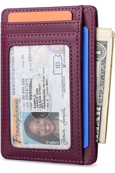 Buffway محفظة رجالية نحيفة مزودة بتقنية حجب RFID، محفظة جلدية صغيرة للرجال مع...