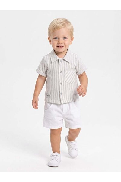 Zekids Baby Boy Striped Shorts Suit