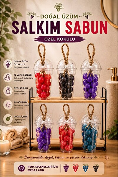 vecyra El Yapımı Üzüm Salkımlı Kokulu Sabun 2’li