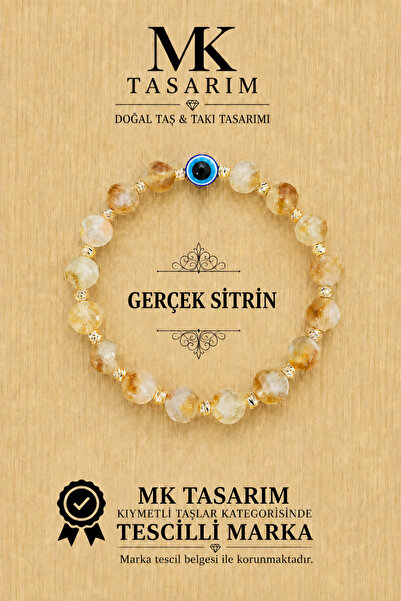 MK tasarım سوار من حجر السيترين الحقيقي MK.7000.853- سوار للراحة والهدوء والط...