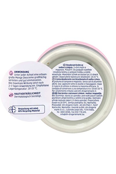 OEM Deodorant cremă cu zmeură, 50 ml