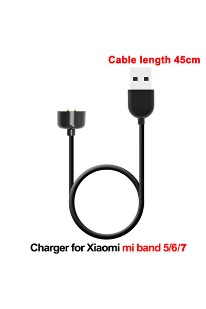 Choice4 شاحن ساعة مغناطيسي لـ Mi Band 5 6 7 - 45 سم، كابل شحن USB لـ Mi Band ...