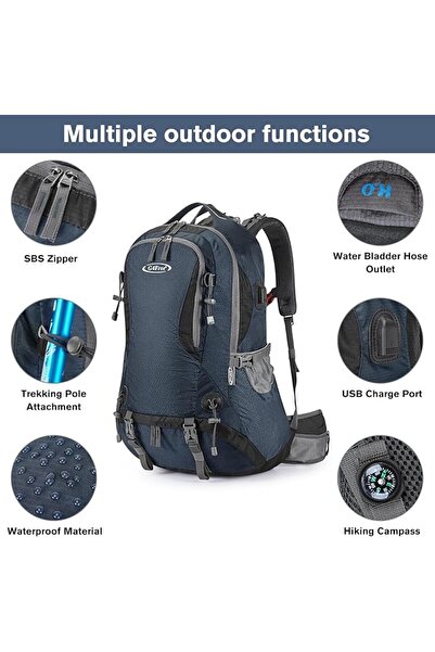 G4Free 50L Backpack Hiking Waterproof with Rain Cover Backpack Mountaineering...