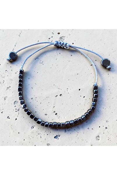 BonnieDesign Hematit Doğal Taş Örgü Bileklik