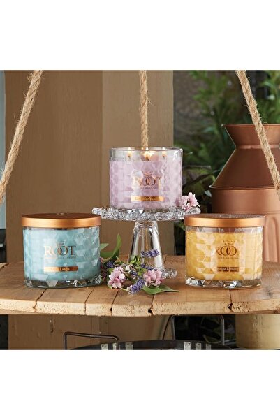 ROOT شمعة معطرة من مزيج شمع العسل على شكل خلية نحل، قطعة واحدة، برائحة الفاني...