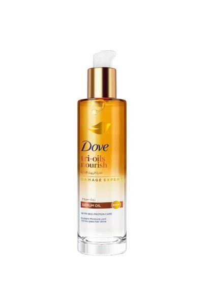 Dove زيت سيروم لتغذية الشعر بثلاثة زيوت من دوف - 95 مل