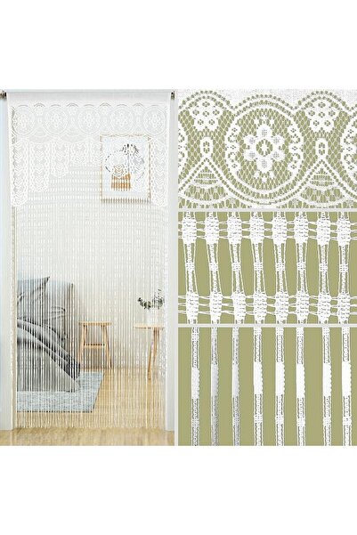 GENERAL YaoYue Macrame Lace Door String Curtain for Doorways,Room Divider Doo...