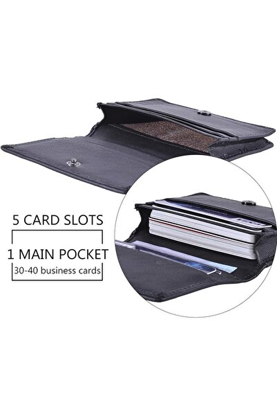 Easyoulife RFID Mens Slim Front Pocket Wallet Genuine Leather Bifold ID/ Holder