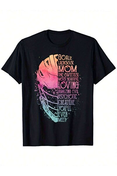 kai22 تي شيرت My Favorite Calls Me Mom Lacrosse Goalie - طباعة جرافيكية جريئة...