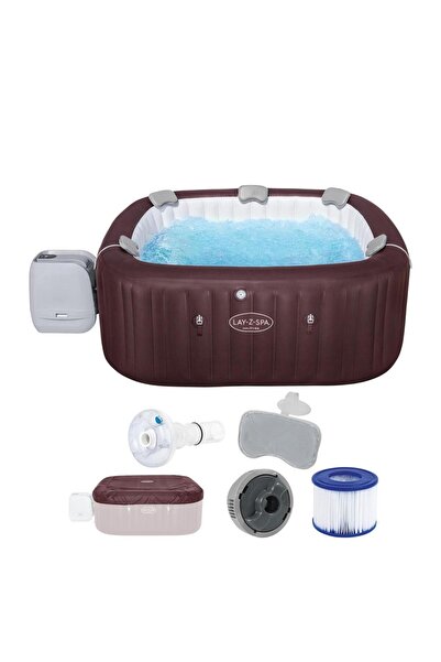 BESTWAY Lay-Z-Spa Maldives Pro Inflatable Hot Tub, 7-Person, Brown