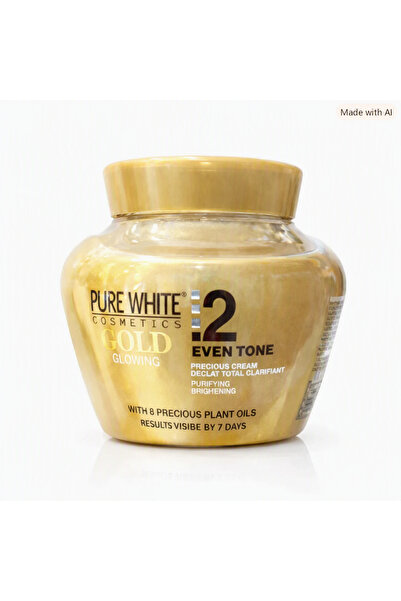 Pure White Cosmetics كريم تفتيح البشره بخلاصه الذهب الابيض النقي-150جرام
