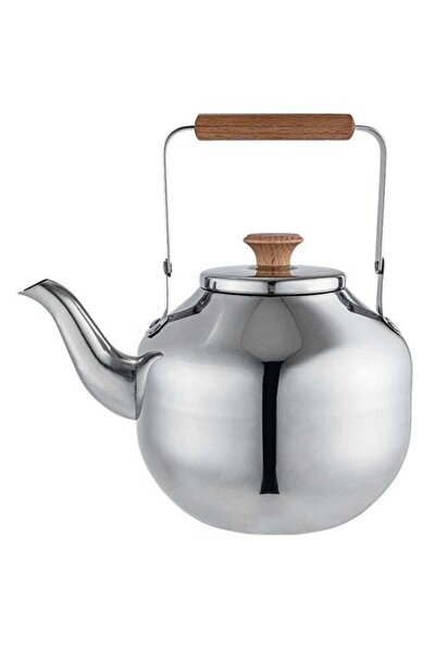 Trust Stainless Steel Tea Kettle With Wooden Handle And Knob 4 Liter Silver/B...