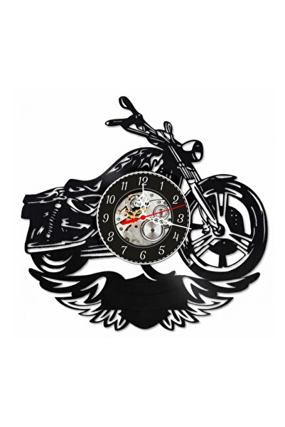 OEM Decorative wall clock made from vinyl record, Chopper Biker Motorcycle Mo...