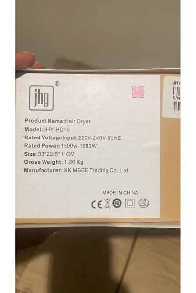 Generic Brand JHY Super Hair Dryer 1600W High-Speed Digital Motor with 5 Magnetic Styling Attachments, Intelligent Heat Control, Fast Drying, Grey/Pink