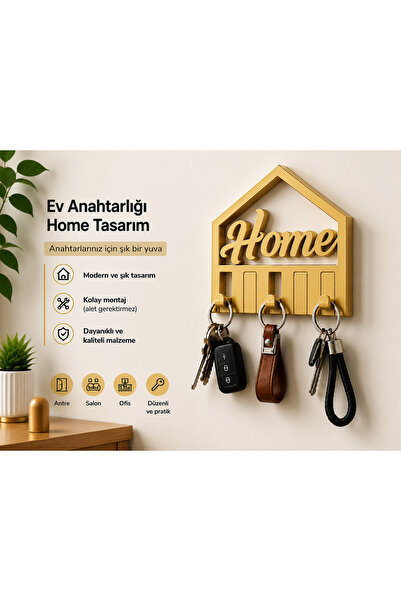 farist Stylish Home Keychain Hanger |   Decorative 3D Printing Wall Key Organ...