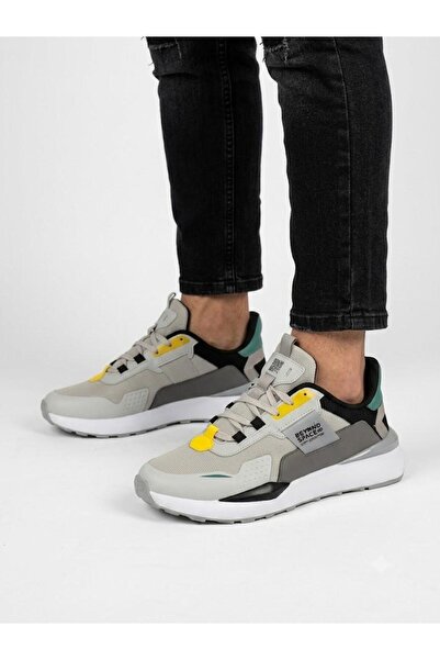Lütfi Men's Gray Orthopedic Sole Casual Sneaker Walking Shoes