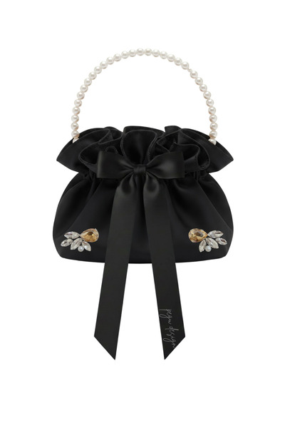 pegu baby collection ΜΑΥΡΗ ΒΑΜΒΑΚΙΝΗ ΣΑΤΕΝ ΤΣΑΝΤΑ ΜΕ ΔΙΑΚΟΣΜΗΣΗ ΑΠΟ ΚΡΥΣΤΑΛΛΙ...