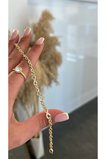 GLARE JEWELRY CO سوار من الفولاذ المقاوم للصدأ طراز إنفينيتي XP مرصع بحجر الز...