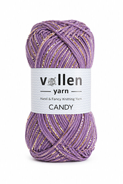 vollen yarn Fir de bumbac Candy Glitter 100 gr 165 m 65% bumbac Geantă tricot...