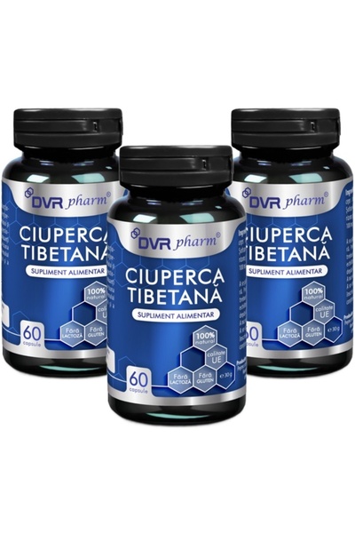 DVR Pharm Pachet Ciuperca tibetana (Cordyceps sinensis), imunomodulator, 3x60cps