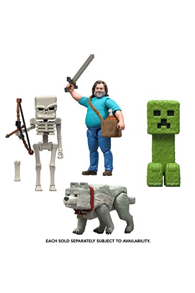 mattel Figurine de acțiune Minecraft Movie cu accesorii - 10 cm înălțime, Vâr...