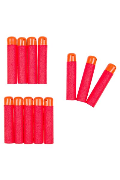 OEM 12 bucăți săgeți din spumă roșie - Lungime de 9 cm pentru lansatoarele Nerf
