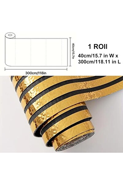 NOAEOU Thickened Grille Grain Wallpaper - 3D Wall Panels Roll 300cm x 40cm Se...