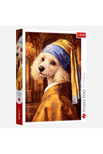 Trefl Puzzle cu portret de câine, 500 de piese - Pudel elegant cu perle