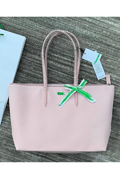 FA.accessories حقيبة يد نسائية كبيرة بسحاب – لون وردي