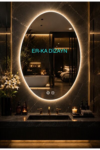 ER-KA DİZAYN ELİPS STEAM-FREE AYNA BUĞ TUTMAZ AYNA BUĞ ÖNLEYİCİ AYNA BANYO AY...