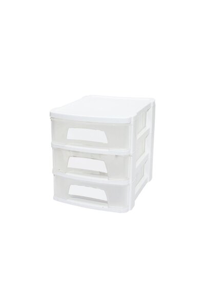 OSKA GLOBAL Tonton - No:1 Drawer 3 Layers 21.5X16.5X18.5 cm - Black or White ...