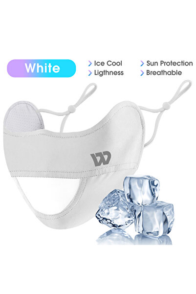 Choice WHITE WEST BIKING Summer Ice Silk UV Protection Mask Breathable Outdoo...
