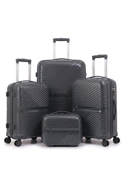 Dubai Power 4PCS PP Hard Shell Unisex Travel Suitcase Set 14/20/24/28 Inch, I...