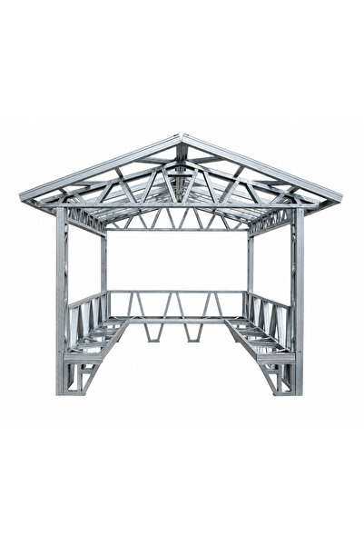 Genel Markalar AEK Çelik Çardak İskeleti 3x3 m Galvaniz Hafif Çelik Demonte B...